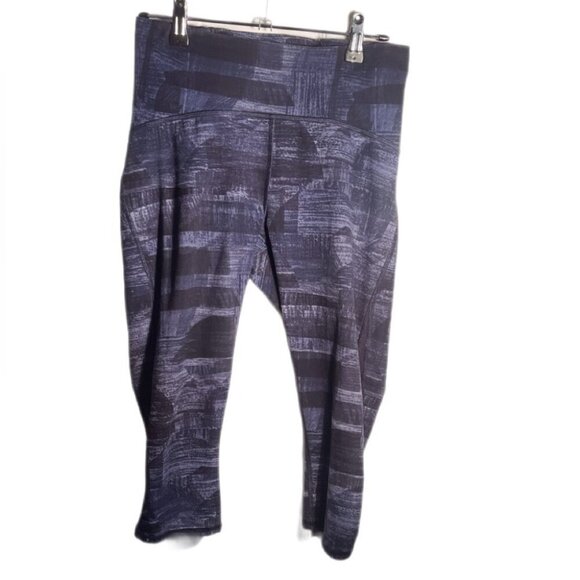 Lululemon Train Times Crop leggings Yoga Transition Multi Midnight Navy Black 8 - Picture 2 of 4